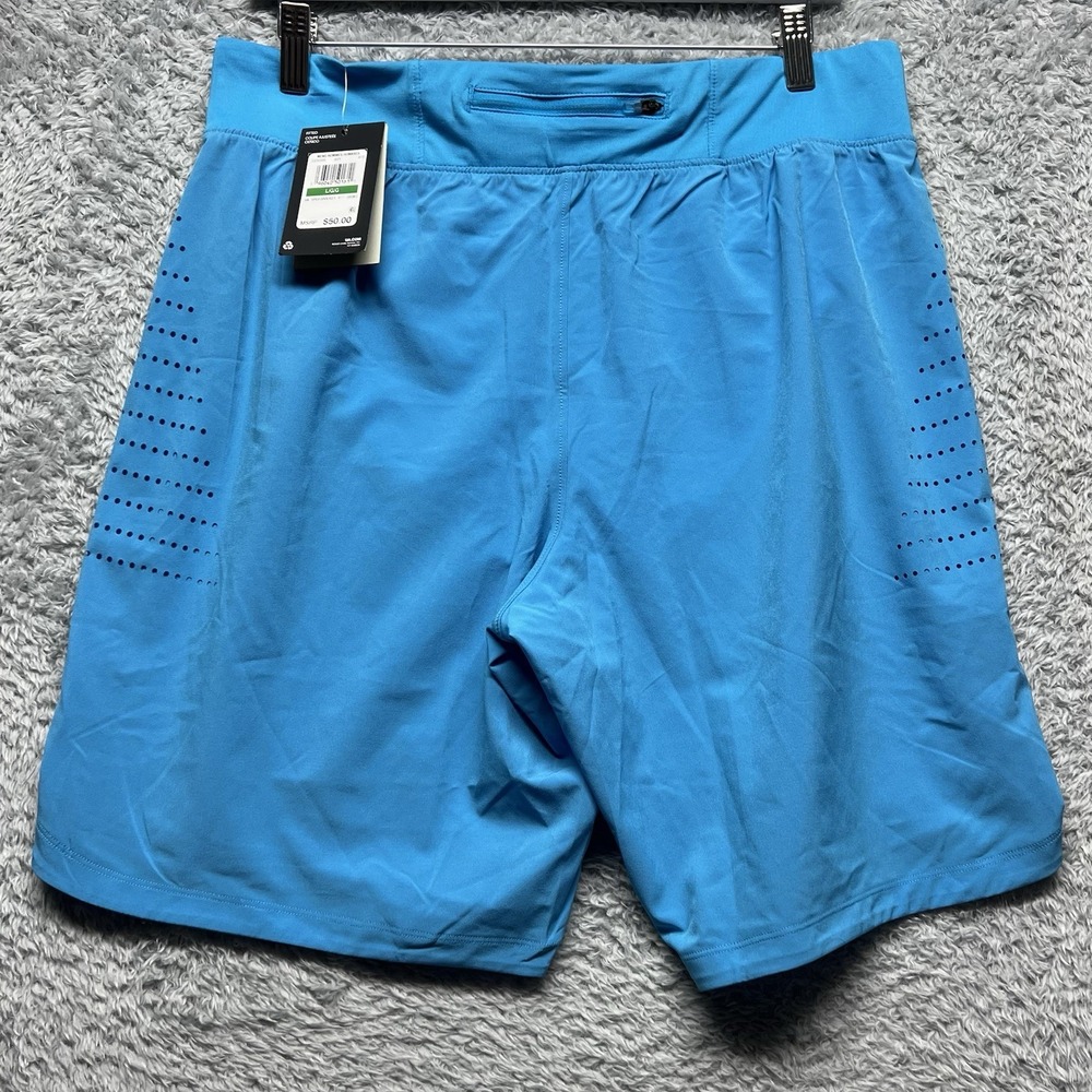 Under Armour Shorts Mens Large Blue Speedpocket 9 Fitted Running Reflective